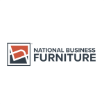 National Business Furniture: Adjustable Height Desk with Colored Edge Banding – 30″W